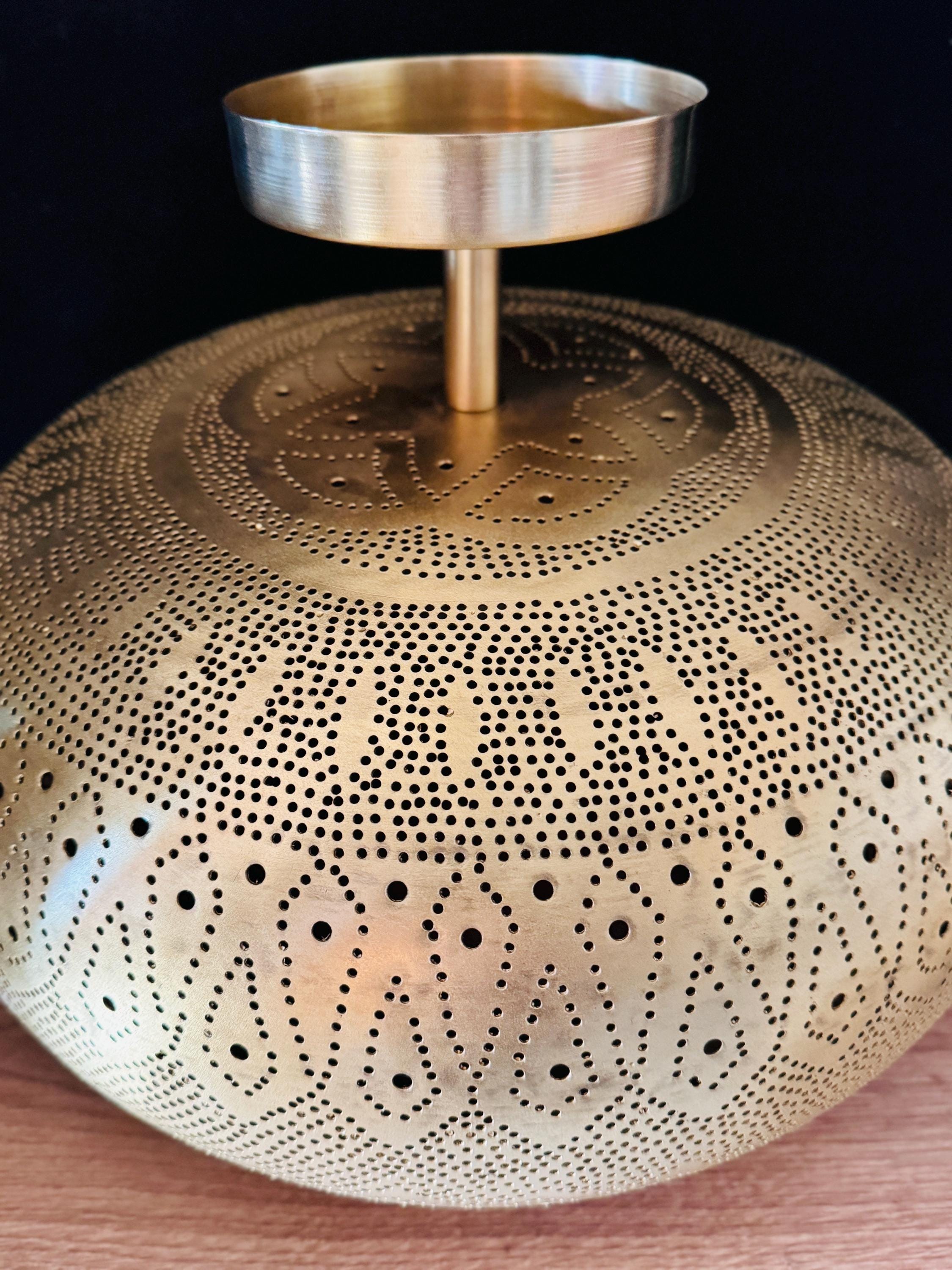 Ceiling Flush Mount, Semi flush Mount, Moroccan Brass Pendant Lamp, Ceiling Light, Copper Light