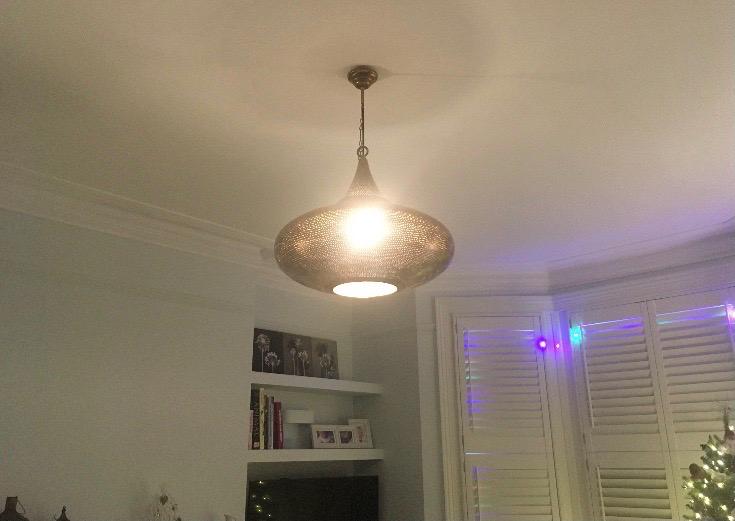 Brass Pendant Lamp, Ceiling Lamp, Moroccan Ceiling Lights, boho Ceiling Lamps. Natural Gold color