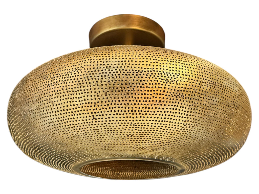 Ceiling Flush Mount, Semi flush Mount, Moroccan Brass Pendant Lamp, Ceiling Light, Copper Light. Oval shaped