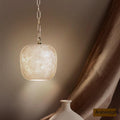 White Alabaster Stone Pendant Lamp. Natural Stone Hanging Light, Alabaster Ceiling Light,