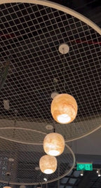 White Alabaster Stone Pendant Lamp. Natural Stone Hanging Light, Alabaster Ceiling Light,