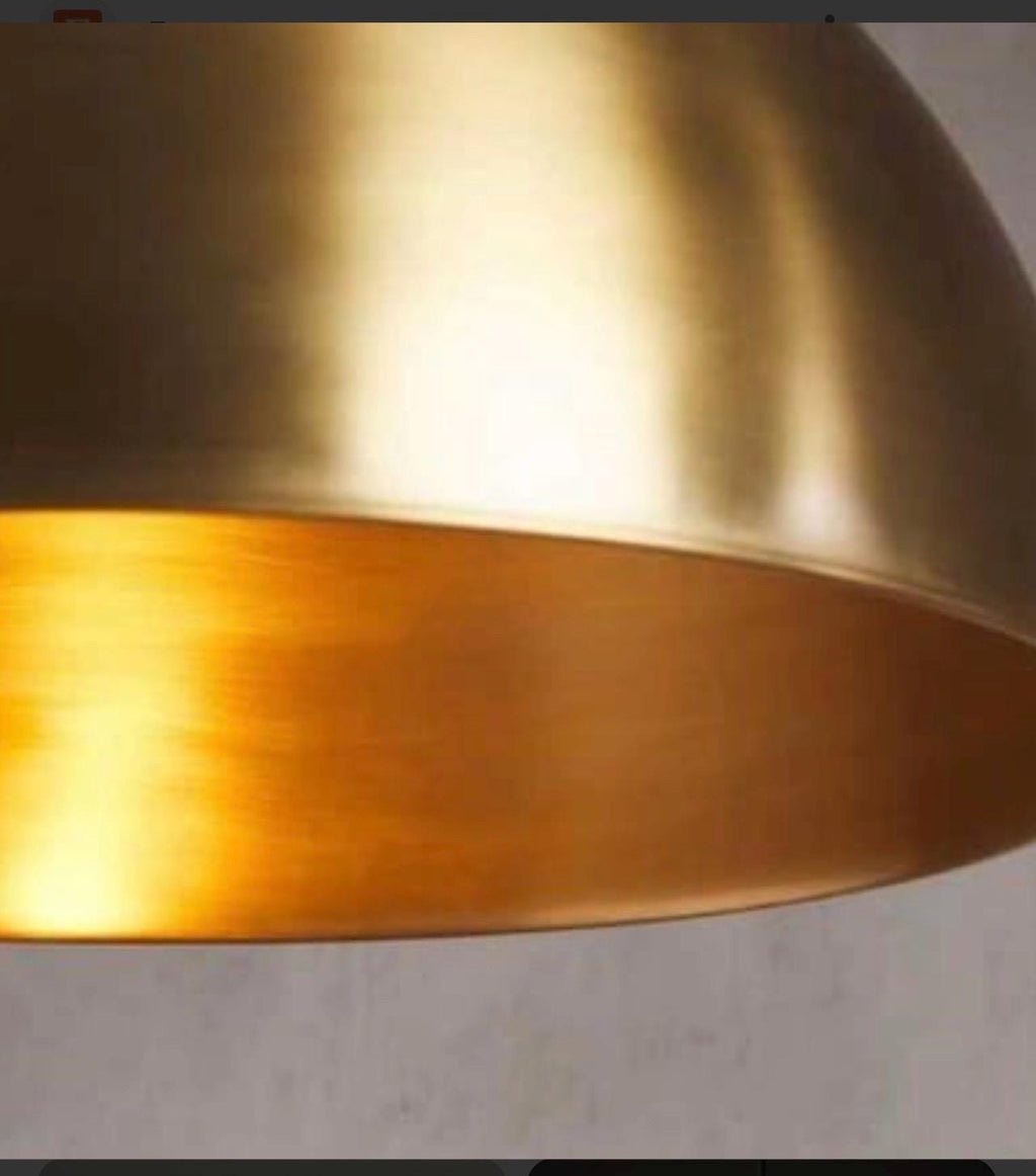 Brass Dome Pendant Lamp, Ceiling Light, Light Fixture, Oxide Brass Pendant Lamp, Hammered Brass Pendant Lamp.