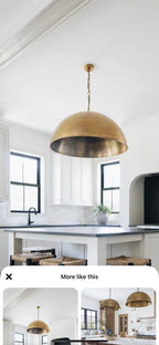 Brass Dome Pendant Lamp, Ceiling Light, Light Fixture, Oxide Brass Pendant Lamp, Hammered Brass Pendant Lamp.