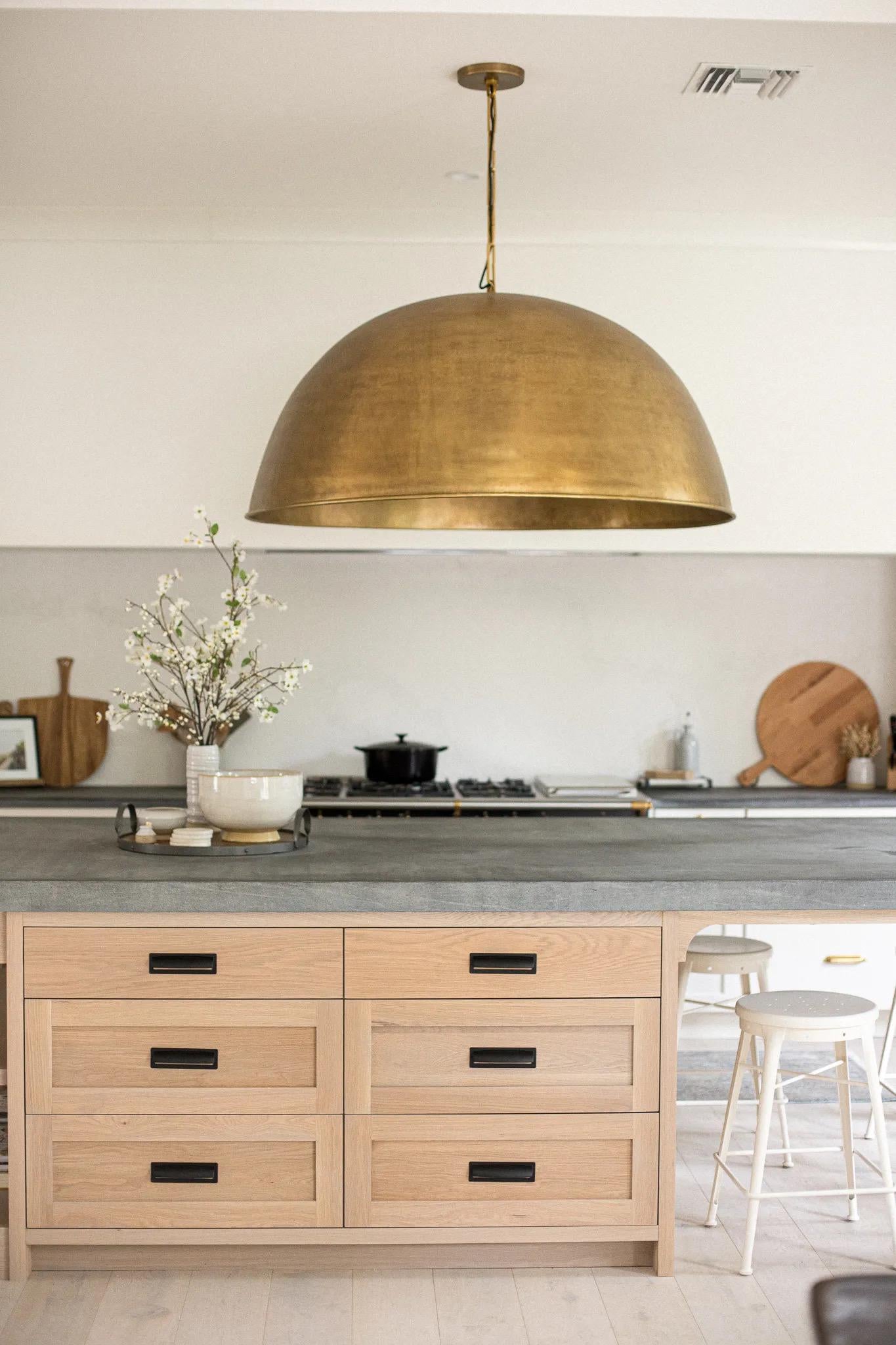 Brass Dome Pendant Lamp, Ceiling Light, Light Fixture, Oxide Brass Pendant Lamp, Hammered Brass Pendant Lamp.