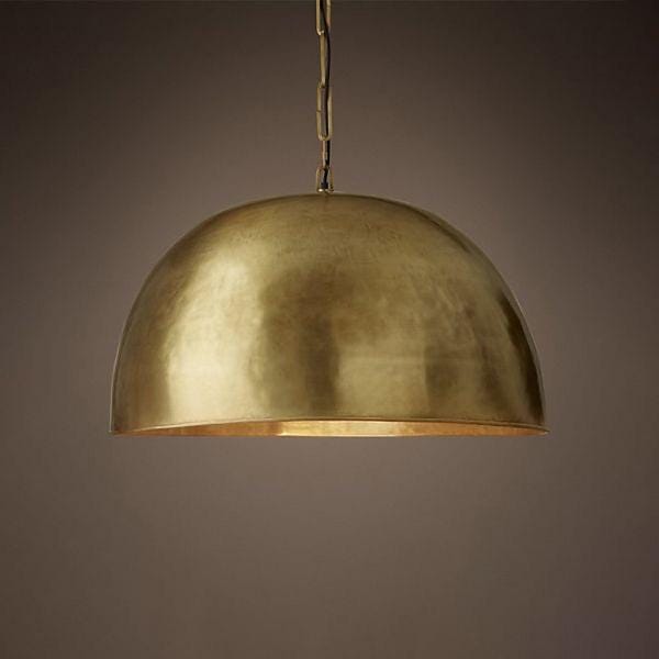 Brass Dome Pendant Lamp, Ceiling Light, Light Fixture, Oxide Brass Pendant Lamp, Hammered Brass Pendant Lamp.