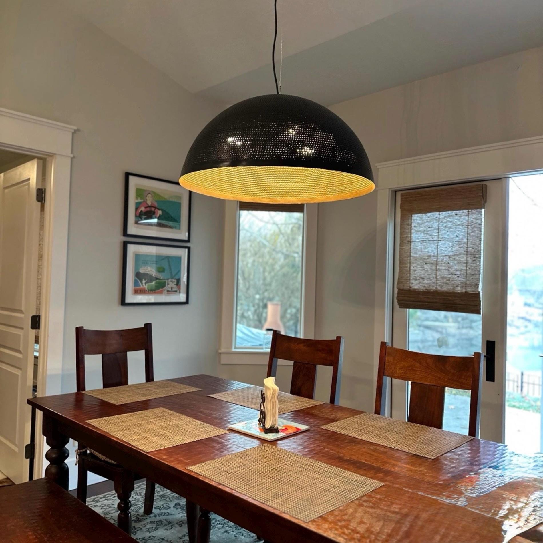 Oversized Handmade Pendant Lamps. Ceiling lamp. Moroccan Chandelier. Moroccan Ceiling Lights. Kitchen Island Lighting. Black
