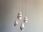 Clay Set Of 2 Pendant Lamp, Clay Ceiling Light, Hanging Lights, Off-White Clay Light