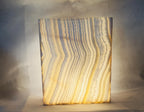 Alabaster Wall Light, Alabaster Stone Scones, Egyptian Handmade Alabaster Wall Light. Rectangle Wall Lamp