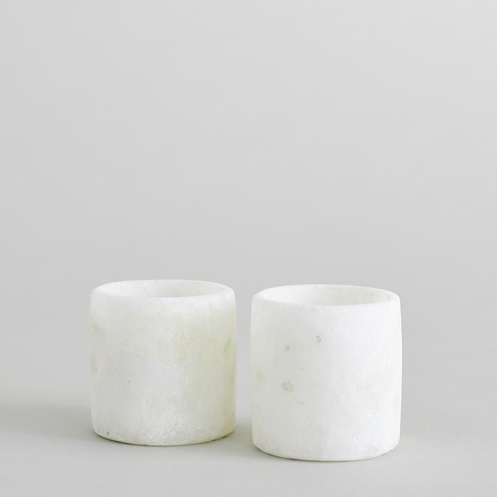 Set Of 8 White ALABASTER CANDLE HOLDER White Alabaster Candle Holder. Tea Light Candle Holder. Alabaster Natural Stone