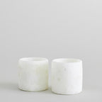 Set Of 8 White ALABASTER CANDLE HOLDER White Alabaster Candle Holder. Tea Light Candle Holder. Alabaster Natural Stone