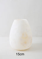 Set Of 3 White ALABASTER CANDLE HOLDER White Alabaster Candle Holder. Tea Light Candle Holder. Alabaster Natural Stone