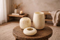 Set Of 3 White ALABASTER CANDLE HOLDER White Alabaster Candle Holder. Tea Light Candle Holder. Alabaster Natural Stone
