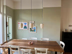 White Alabaster Stone Pendant Lamp. Natural Stone Hanging Light, Alabaster Ceiling Light,