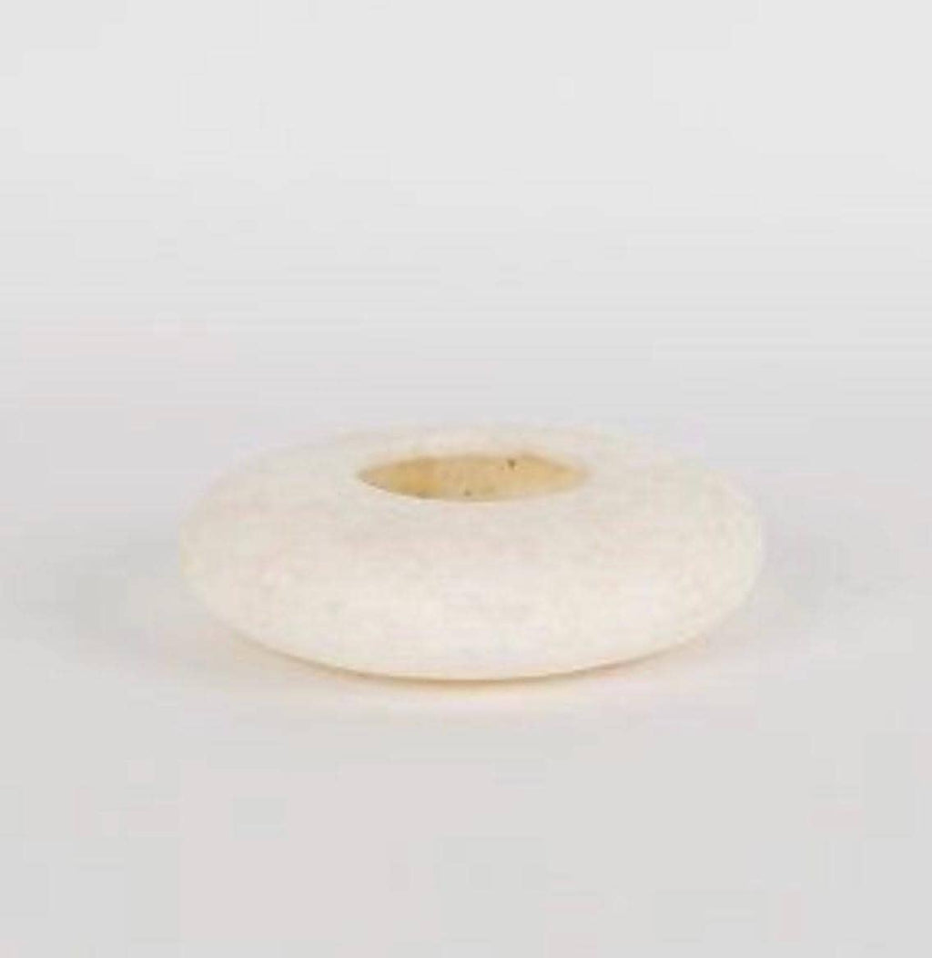 Set Of 3 White ALABASTER CANDLE HOLDER White Alabaster Candle Holder. Tea Light Candle Holder. Alabaster Natural Stone