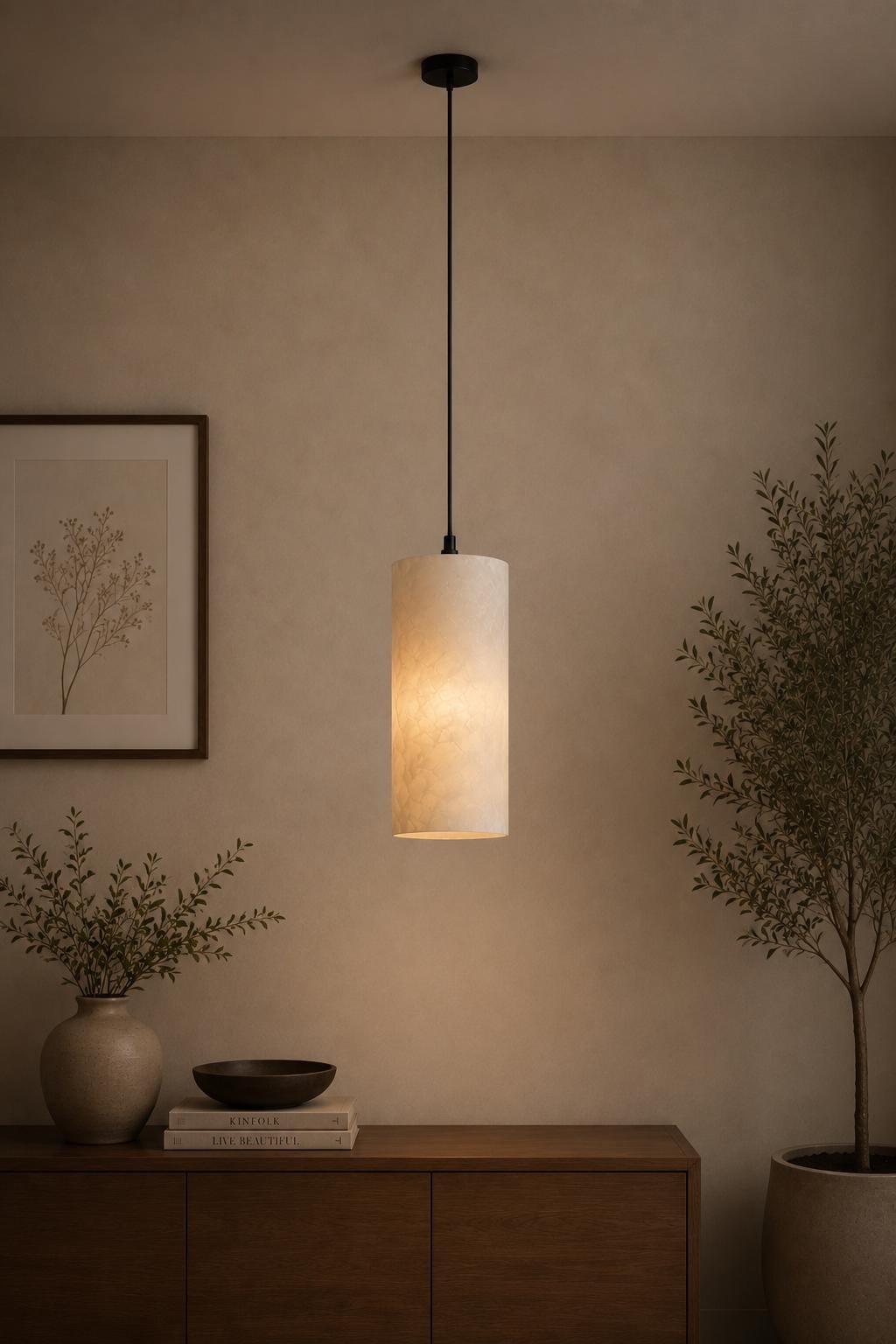 White Alabaster Stone Pendant Lamp. Ceiling light. Natural Alabaster Stone Hanging Lamp